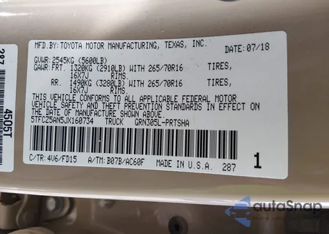 2018 Toyota Tacoma Trd Off Road from USA, damaged, VIN 5TFCZ5AN5JX160734